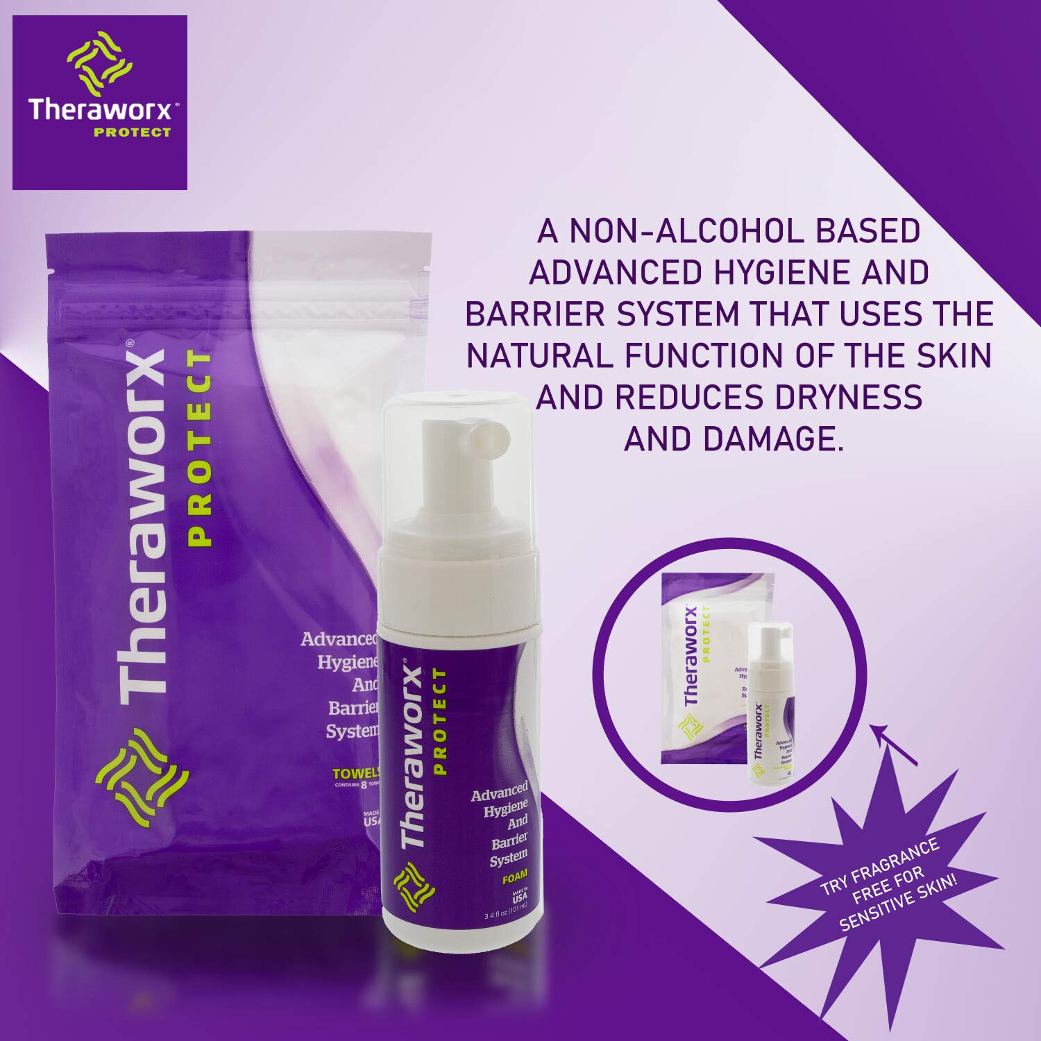 Theraworx™ Protect Rinse-Free Liquid Body Wash 1 Each 