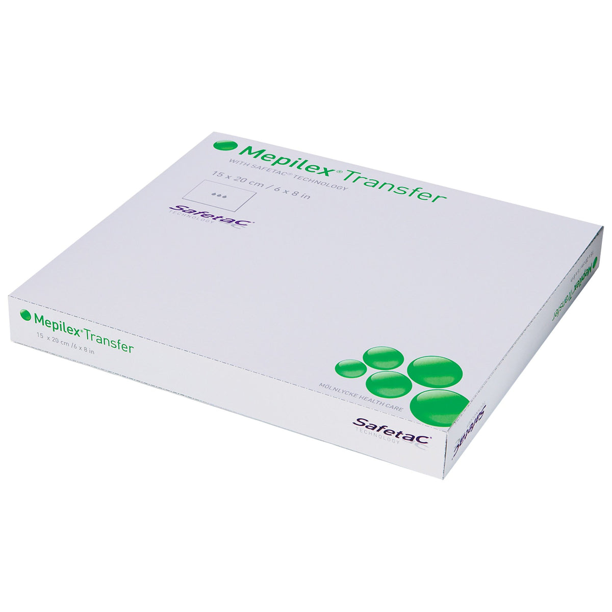 Thin Foam Dressing Mepilex® Transfer 6 x 8 Inch 5 to 12 Inch Length Each