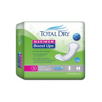 TotalDry Maximum Booster Pads 13.8 Inch Length Bag of 30 