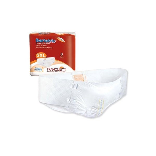 Tranquility Bariatric Briefs 3XL Bag of 8 