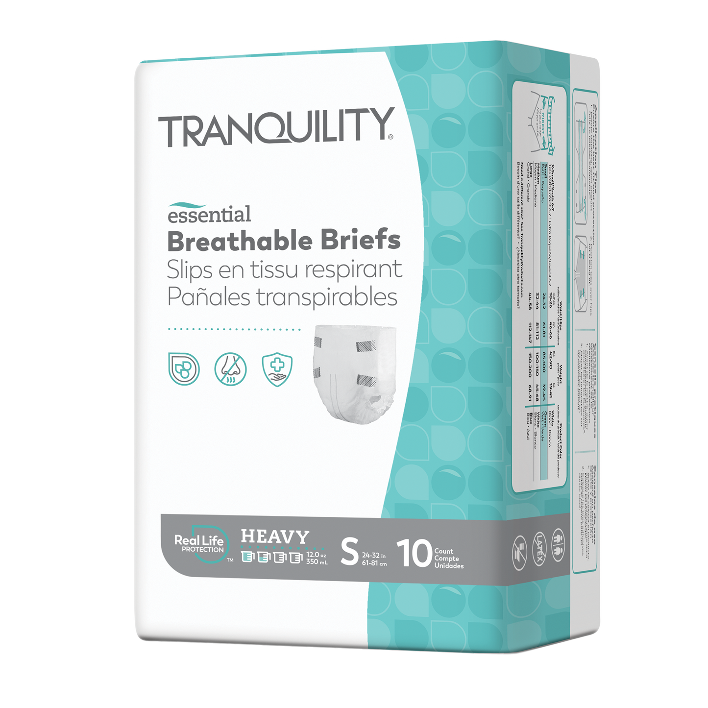 Tranquility Essential Breathable Briefs XS Bag of 10 