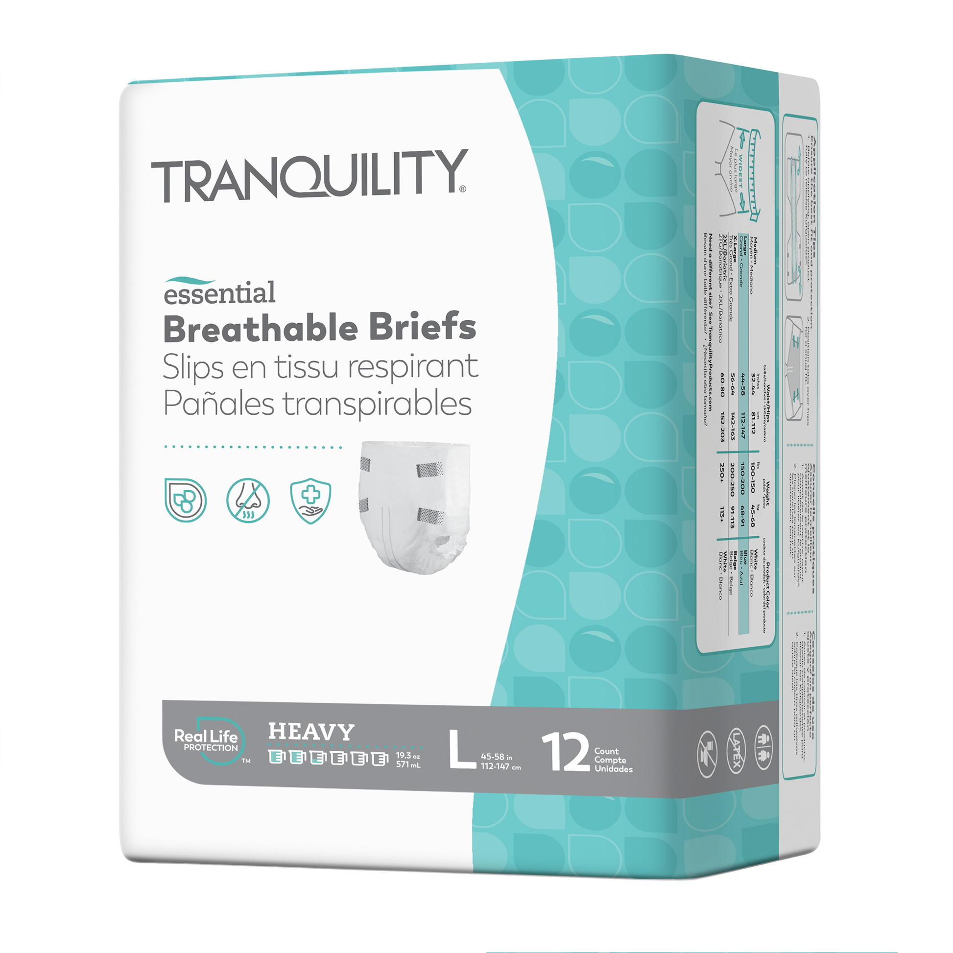 Tranquility Essential Breathable Briefs XS Bag of 10 