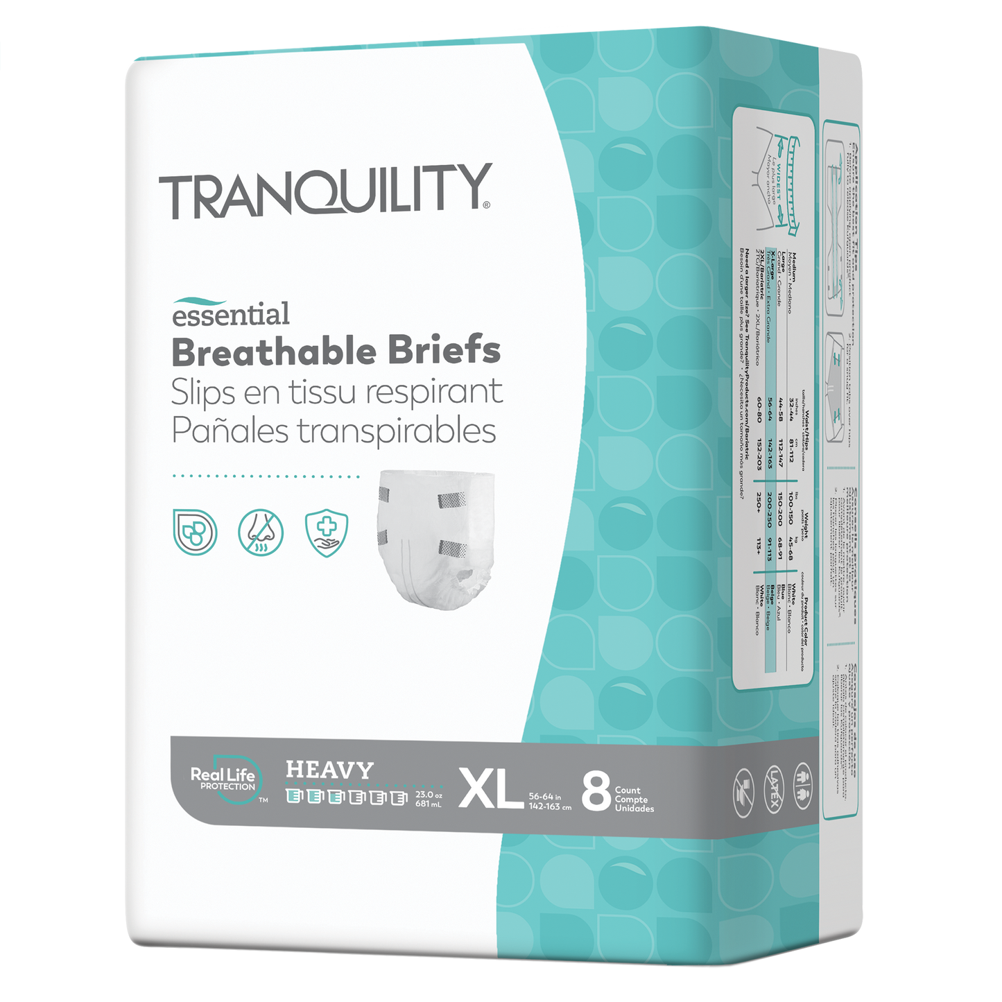 Tranquility Essential Breathable Briefs XS Bag of 10 