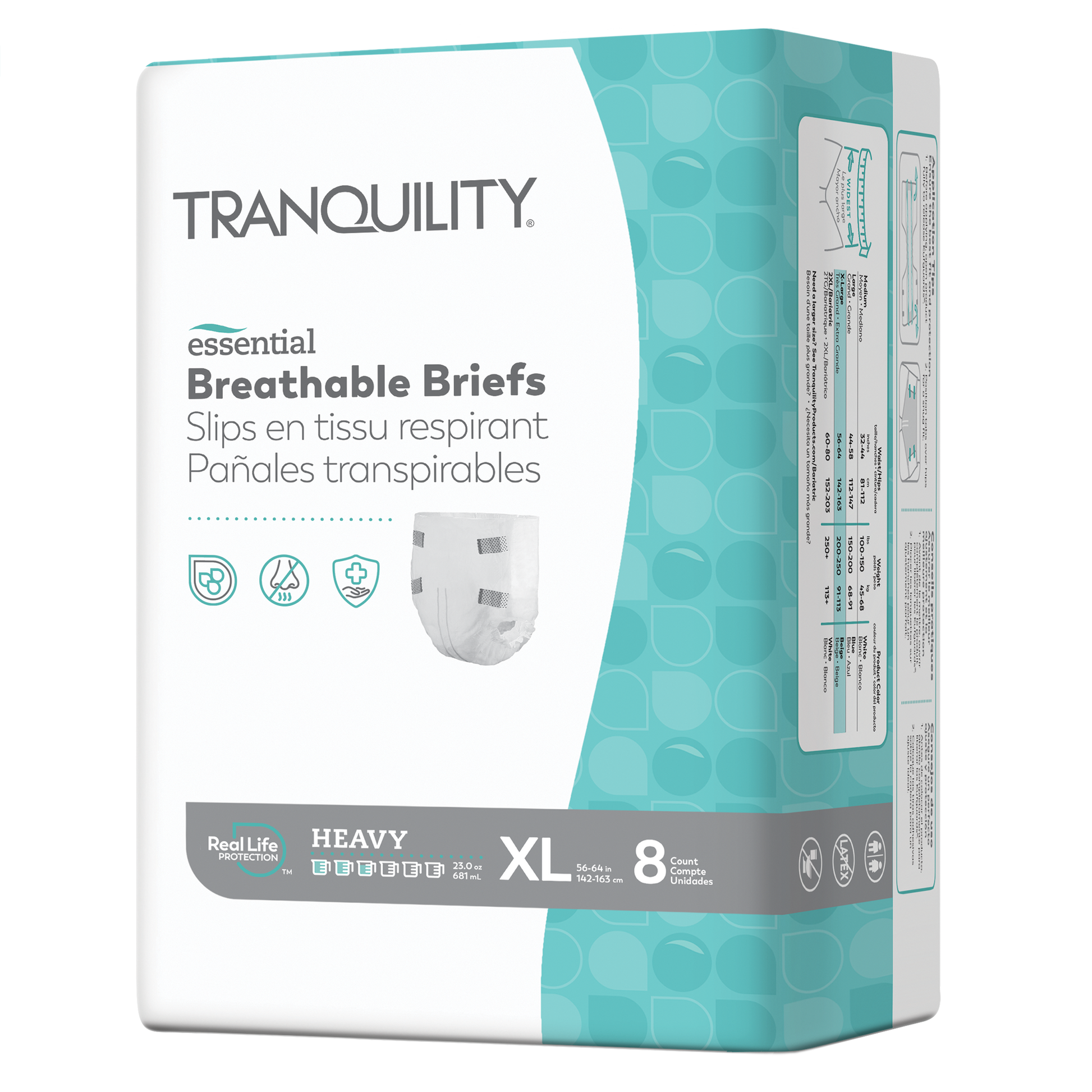 Tranquility Essential Breathable Briefs XS Bag of 10 