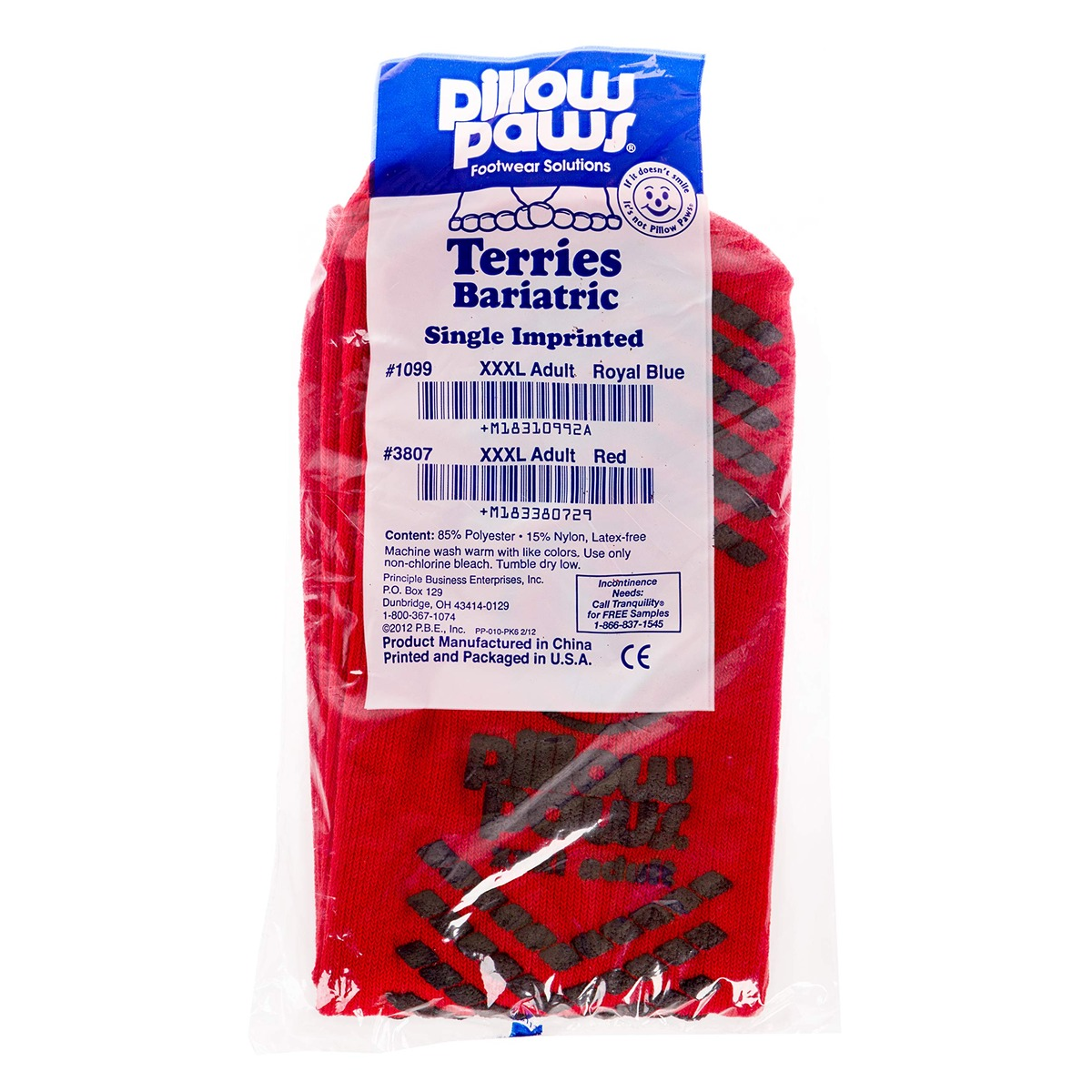 TredMates® Ankle High Single Imprint Slipper Socks Case of 48 