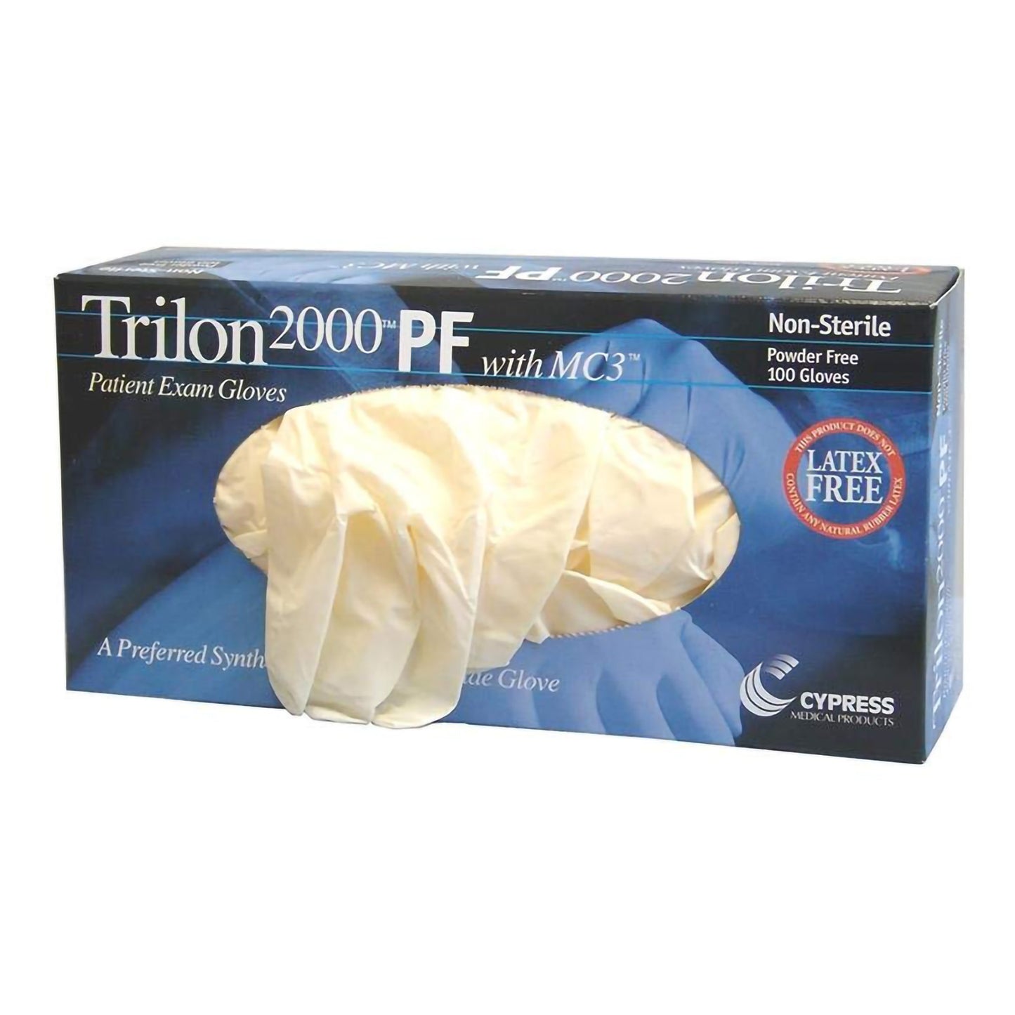 Trilon 2000® PF with MC3® Stretch Vinyl Exam Glove M Box of 100 