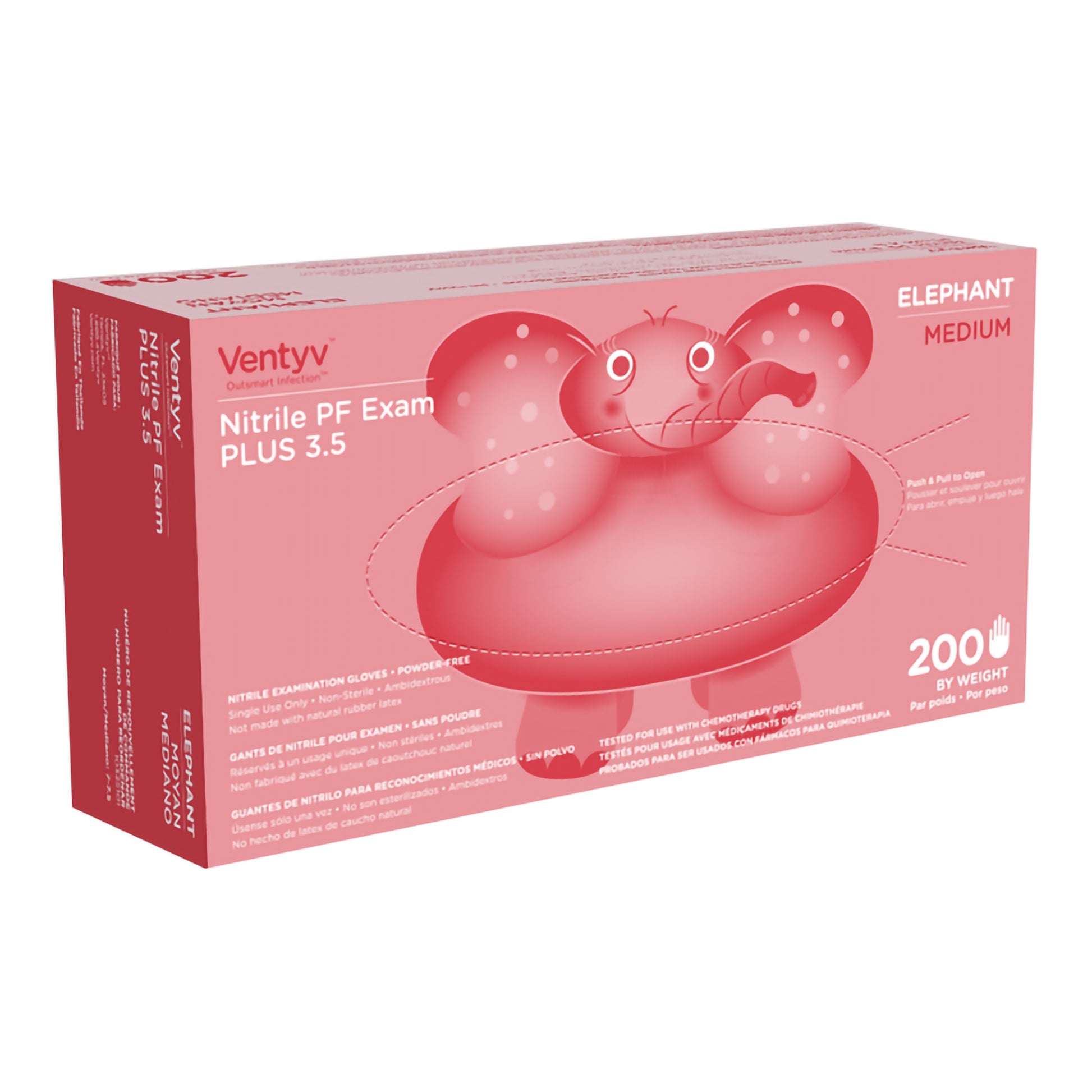 Ventyv™ Plus 3.5 Elephant Nitrile Exam Glove M Box of 200 