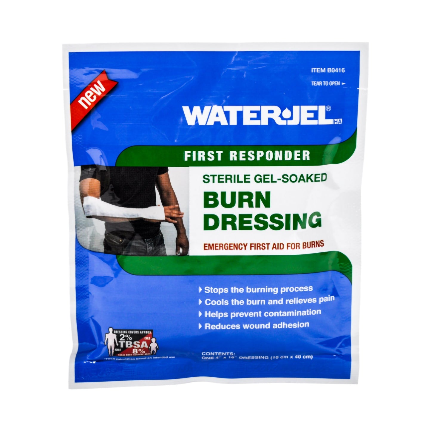 Water-Jel® First Responder Burn Dressing 4" x 4" 1 Each 