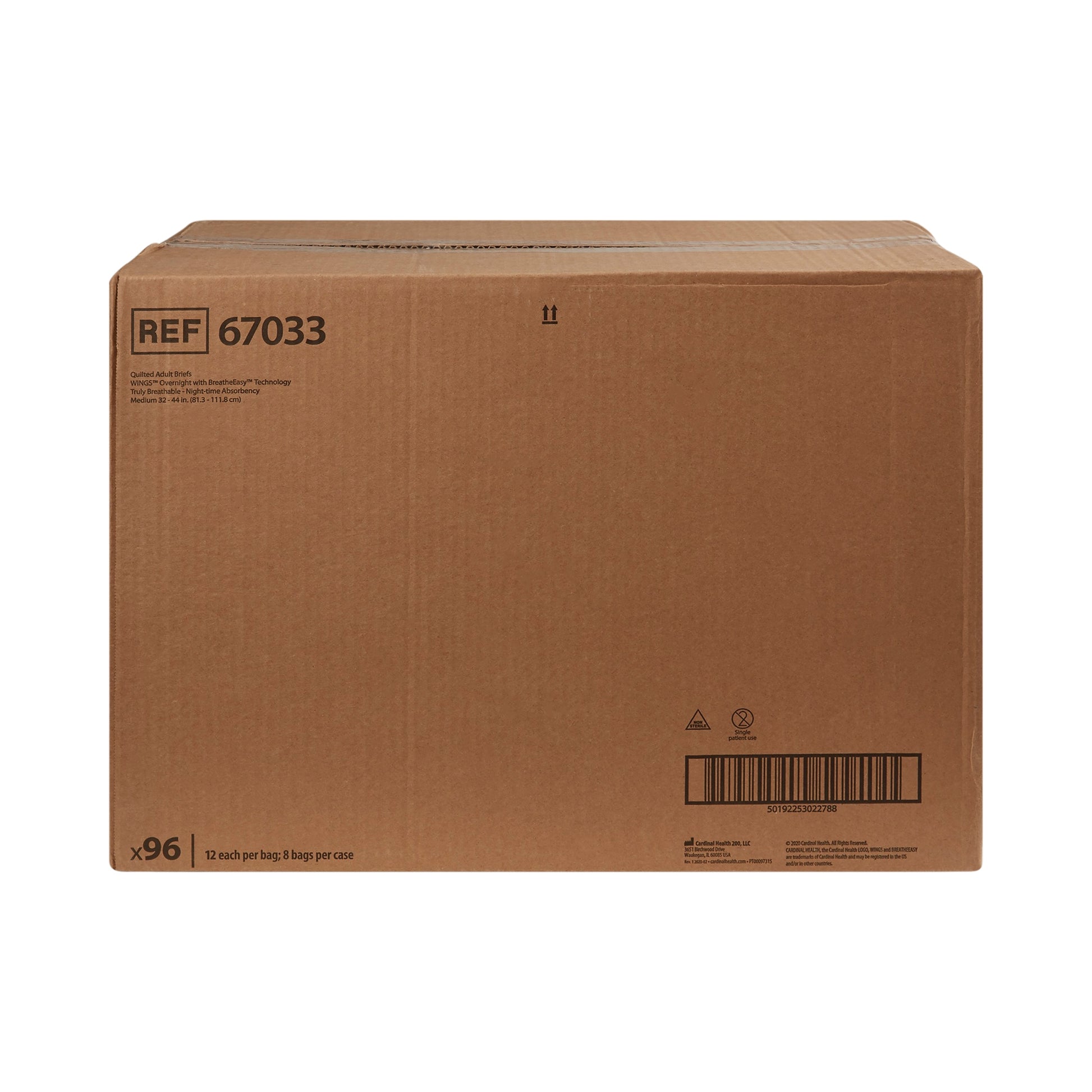 Wings Overnight Quilted Briefs Medium Bag of 12 