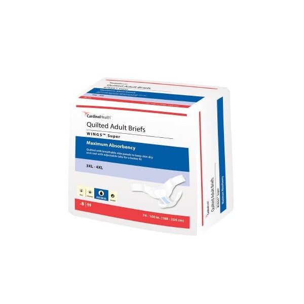 Wings Super Quilted Bariatric Briefs 3XL 1 Bag 