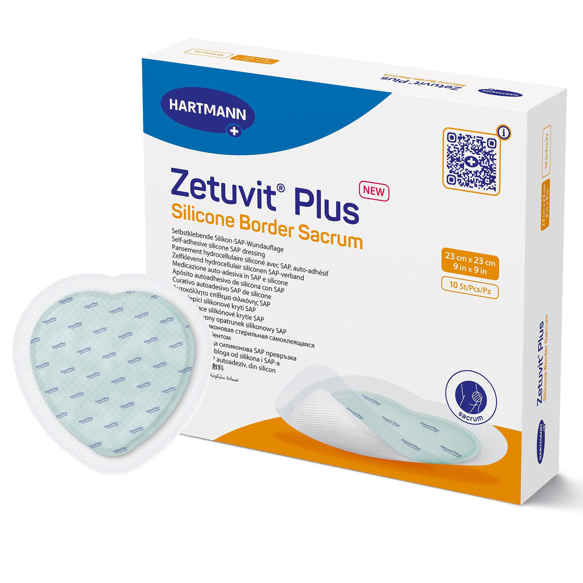 Zetuvit Plus Silicone Dressings Border Super Absorbent Dressing 3" x 3" 1 Each 