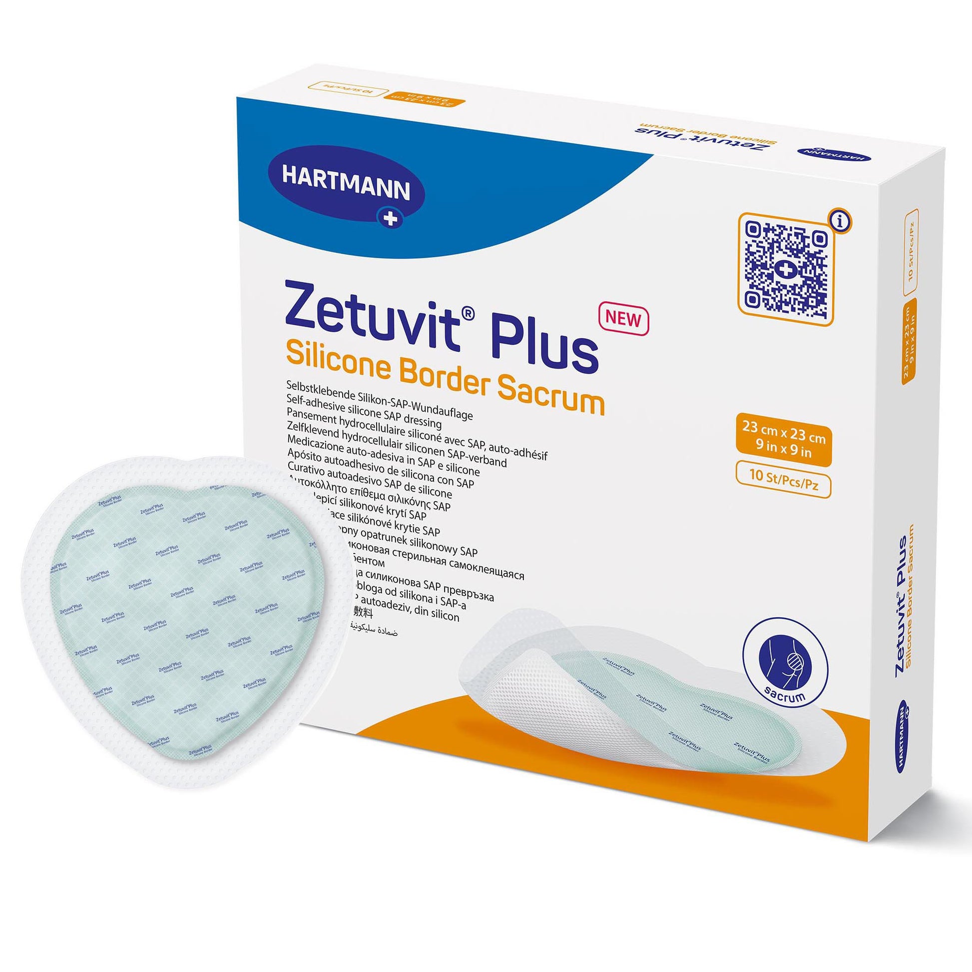 Zetuvit Plus Silicone Dressings Border Super Absorbent Dressing 3" x 3" 1 Each 