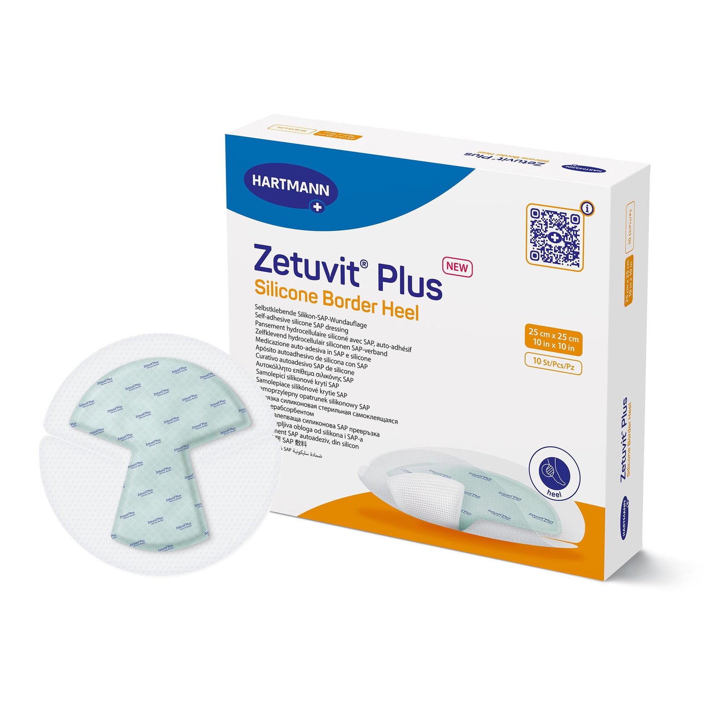 Zetuvit Plus Silicone Dressings Border Super Absorbent Dressing 3" x 3" 1 Each 