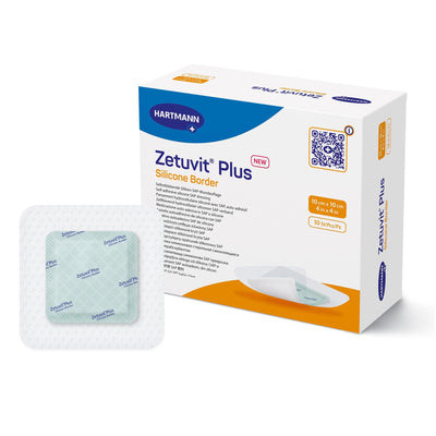 Zetuvit Plus Silicone Dressings Border Super Absorbent Dressing 3" x 3" 1 Each 
