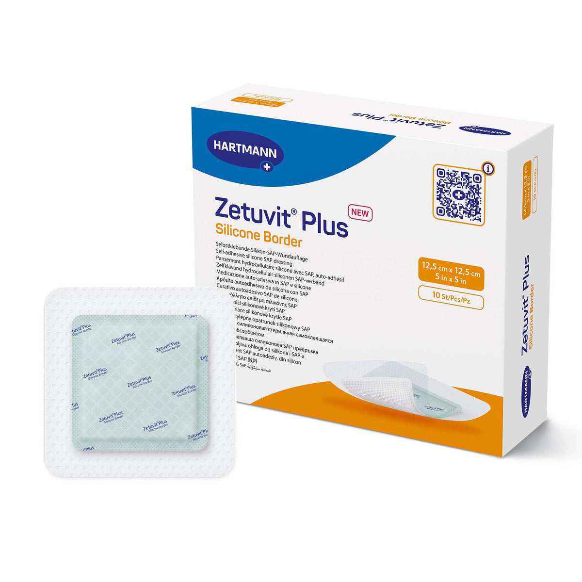 Zetuvit Plus Silicone Dressings Border Super Absorbent Dressing 3" x 3" 1 Each 