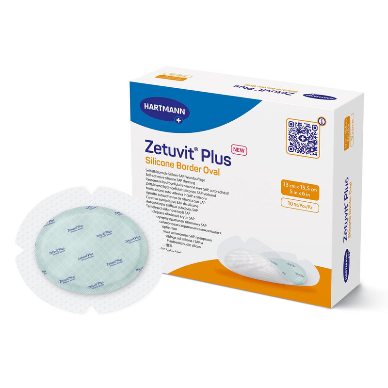 Zetuvit Plus Silicone Dressings Border Super Absorbent Dressing 3" x 3" 1 Each 
