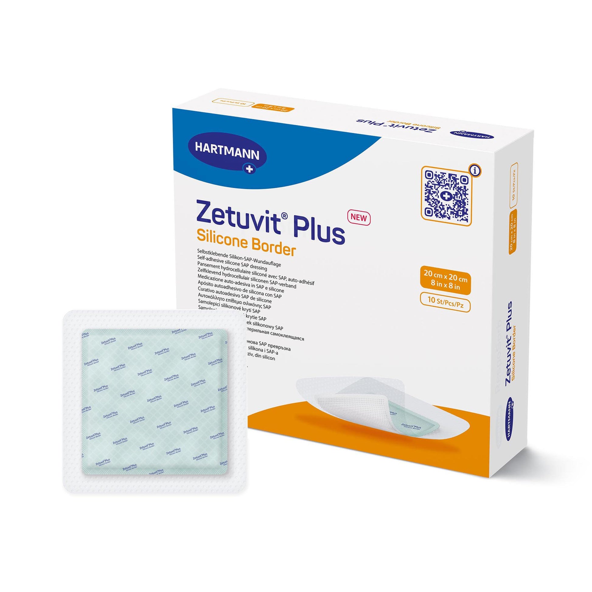 Zetuvit Plus Silicone Dressings Border Super Absorbent Dressing 3" x 3" 1 Each 