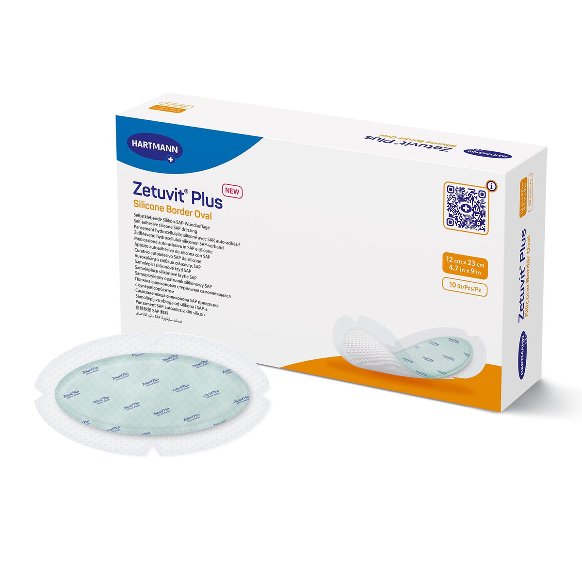 Zetuvit Plus Silicone Dressings Border Super Absorbent Dressing 3" x 3" 1 Each 