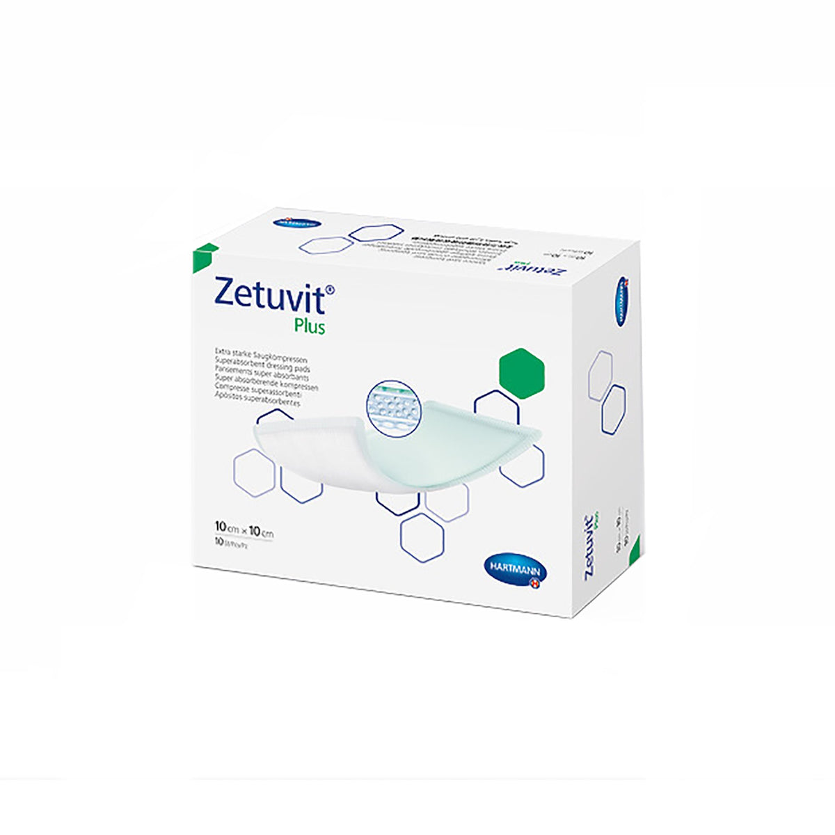 Zetuvit® Plus Sterile Superabsorbent Dressing 4" x 4" 1 Each 