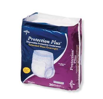 Protection Plus Overnight Protective Underwear,Medium UNDERWEAR,PROTECTIVE,... 