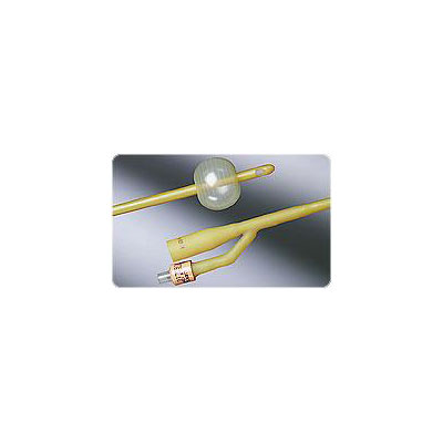 Bardex 2-Way Silicone-Elastomer-Coated Foley Catheter 16 fr 30 cc: , Case of 12 (0166V16S)