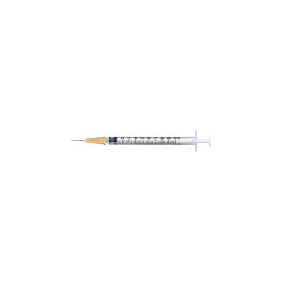 1cc Syringe with Detachable Needle: 25 Gauge x 5/8", Box of 100 (329651)