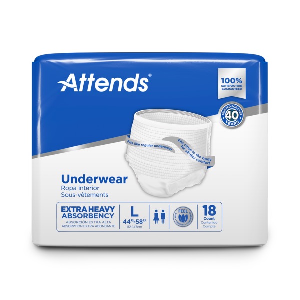 Attends Underwear: Large, Bag of 18 (APV30)