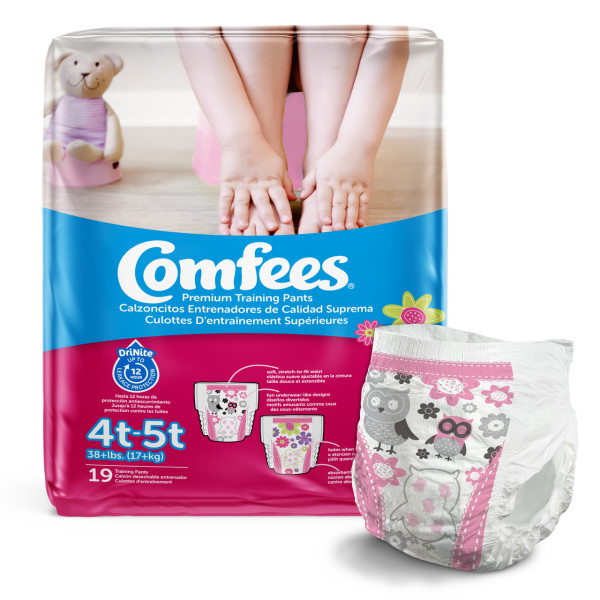 Comfees Training Pants Girls: 4T-5T, Bag of 19 (CMF-G4)