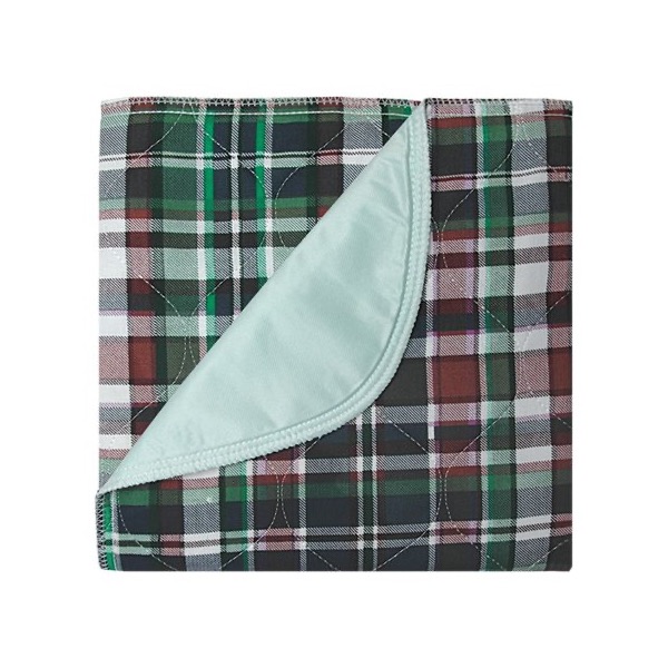Beck's Classic Highland Blue Plaid/Green Barrier Reusable Underpads: 18 x 24 Inch, Case of 60 (7118P)