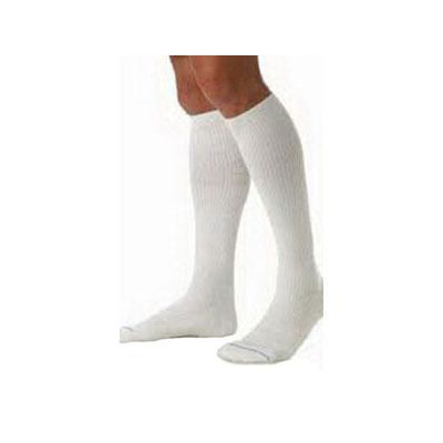 Jobst Athletic Knee High Mild Compression Stockings, White, Medium, 1 ...