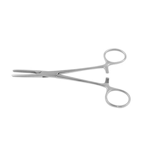 Tubing Clamp Forceps, Ratchet, Cross Serrated Tip, Serrated Jaw: 7-1/2", 1 Each (MDS1271018)