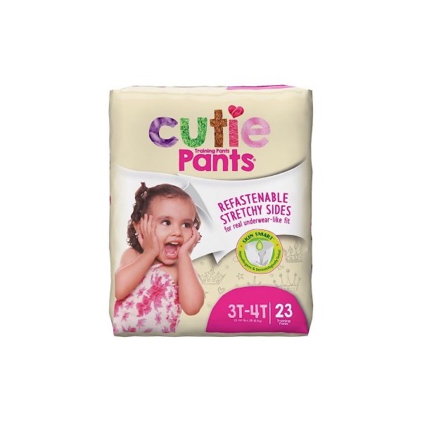 Cutie Pants Potty Training Pants for Girls: 32 to 40 lbs., Case of 92 (CR8008)