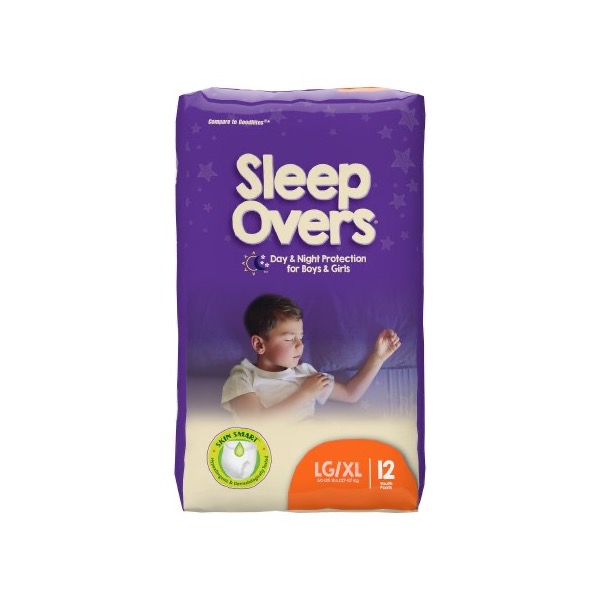 Cuties Sleep Overs Youth Briefs: 65 to 125 lbs., Case of 4 (SLP05302)