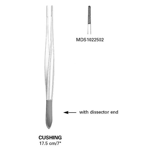Dissecting Cushing Forceps, Tungsten Carbide: 7", Pin, 1 Each (MDS1022417)