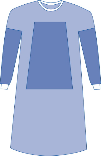 Eclipse Surgical Gown: Fabric-Reinforced, : XL, Case of 30 (DYNJP2102)