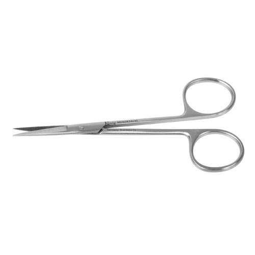 Fine Scissors, Eye Scissors - Straight, Sh/Sh, 4 1/4", 10 cm: , 1 Each (MDS0834010)