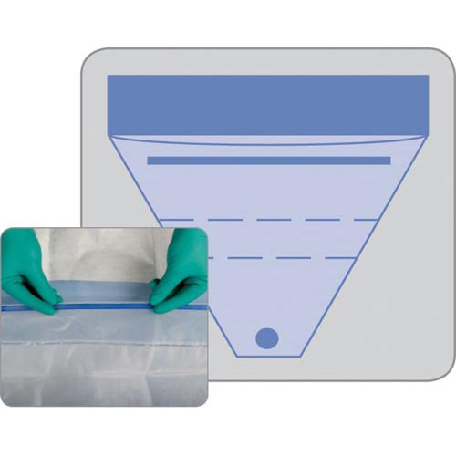 Invisishield Fluid Surgical Pouches with Drainage Ports: , Case of 40 (DYNJSD1016)