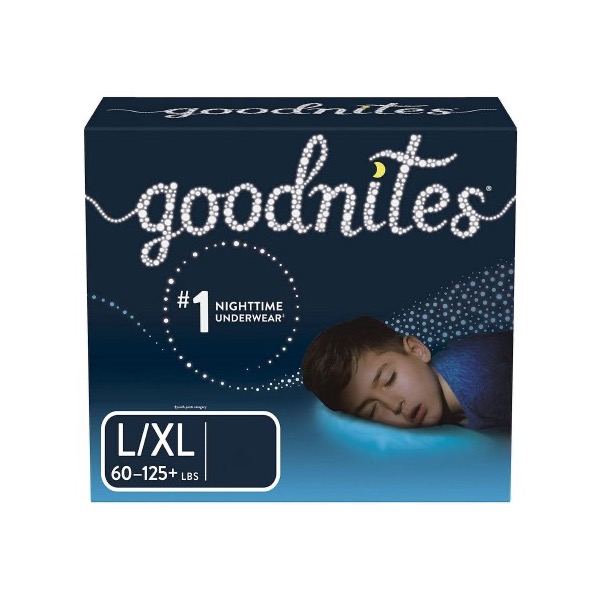 Goodnites Bedwetting Underwear For Boys: 95 to 140 lbs., Case of 28 (53378)