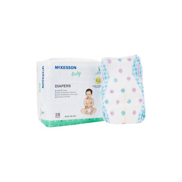 McKesson Baby Diapers: 16 to 28 lbs., 1 Bag (BD-SZ3)