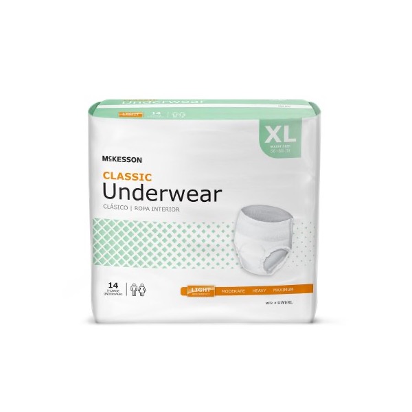 McKesson Classic Underwear: XL, Case of 4 (UWEXL)