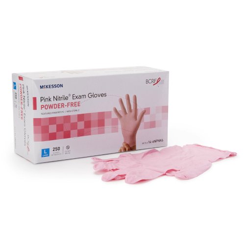 	Pink Nitrile Exam Gloves