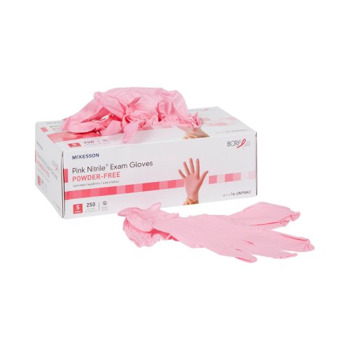 	Pink Nitrile Exam Gloves