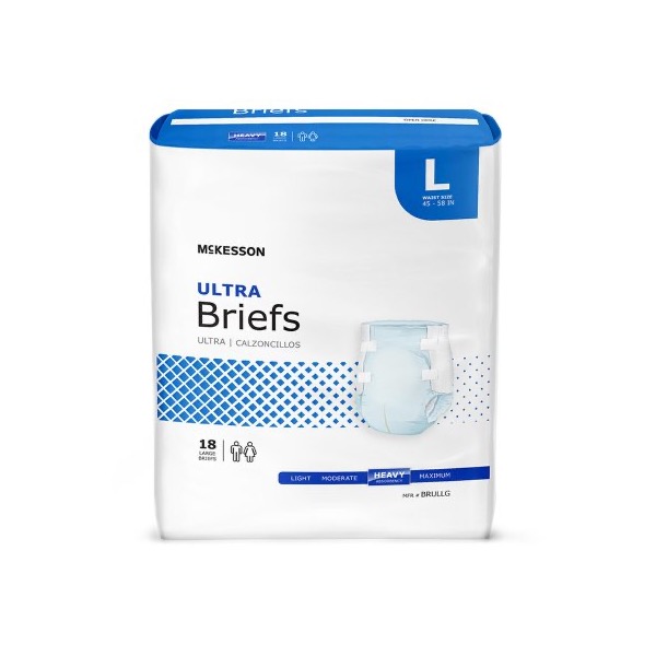 McKesson Ultra Briefs: Large, Case of 4 (BRULLG)