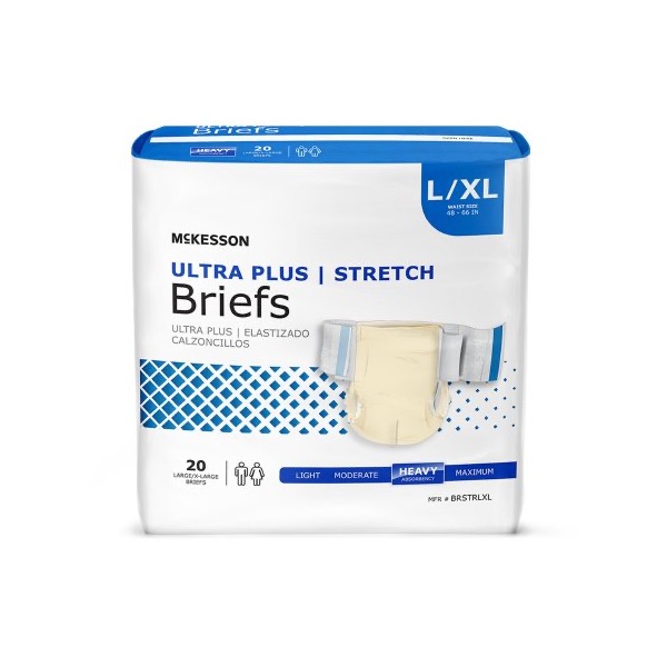 McKesson Ultra Plus Stretch Briefs: Large/XL, 1 Bag (BRSTRLXL)