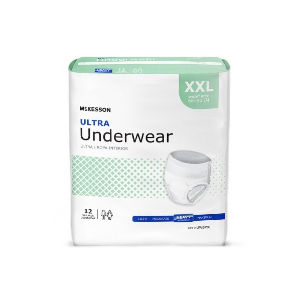 McKesson Ultra Underwear: 2XL, Case of 4 (UWBXXL)