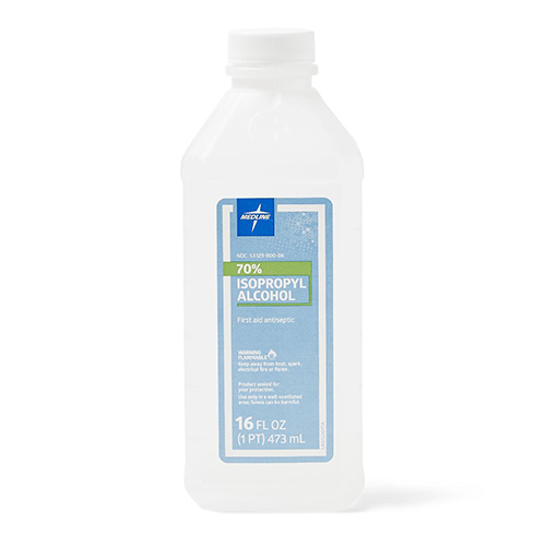 70% Isopropyl Rubbing Alcohol: Pint, Case of 12 (MDS098003Z)