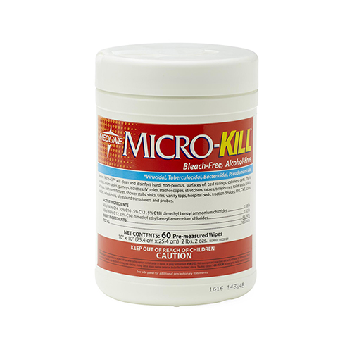 Micro-Kill Disinfecting Wipes (60 ct.): 10" x 10", 1 Each (MSC351221)