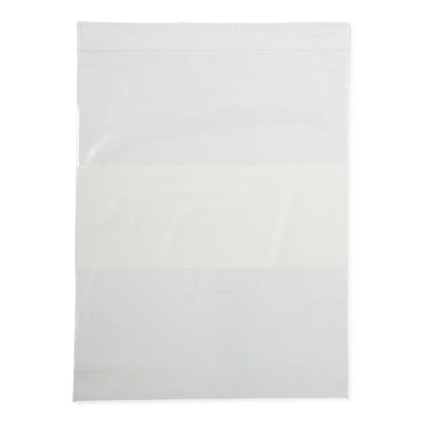 Zip-Style Bags, White: 8" x 10" Bags, Case of 1000 (NONZIP810)