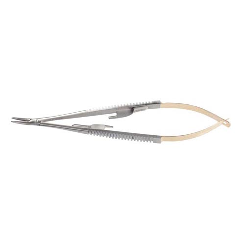 Castroviejo Straight Micro Needle Holder with Tungsten Carbide Inserts: 5-3/4", Straight, 1 Each (MDS2467614)