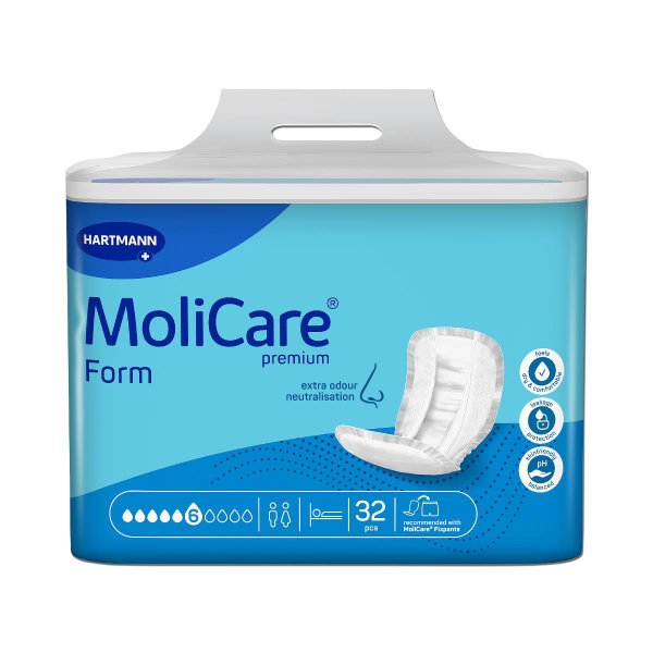 MoliCare Form Premium Soft Incontinence Liners: Extra, Case of 128 (1684060)